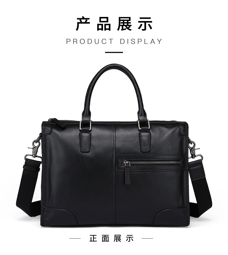 Men's handbag, handbag, genuine leather, cowhide, computer bag, business briefcase