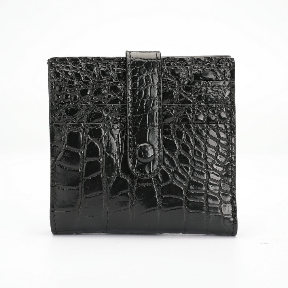 Siamese Crocodile Skin Wallet Men's Short Wallet Genuine Leather Small Lightweight Multifunctional Card Bag Wallet