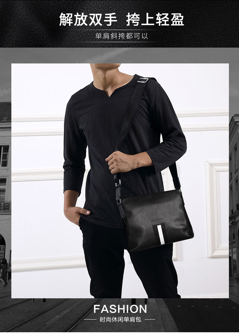 Men's Shoulder Bag Made of Genuine Cowhide Leather High Quality Casual Crossbody Bag