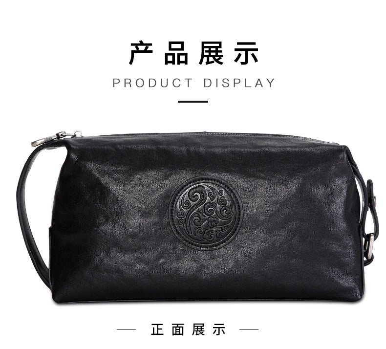 Men's Handbag Genuine Leather Cowhide Large Capacity Business High Quality Fashion Men's Bag