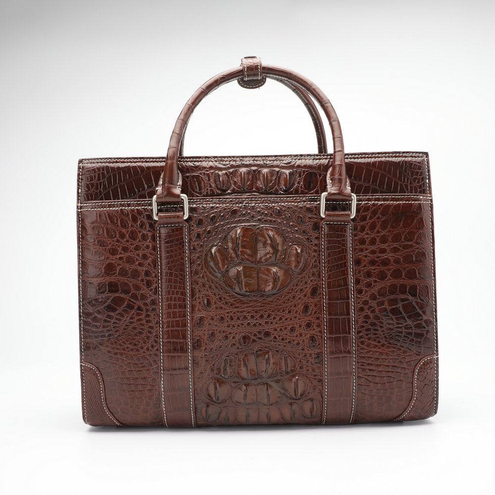 Men's briefcase Genuine crocodile leather handbag Business travel bag Office bag File bag Handbag