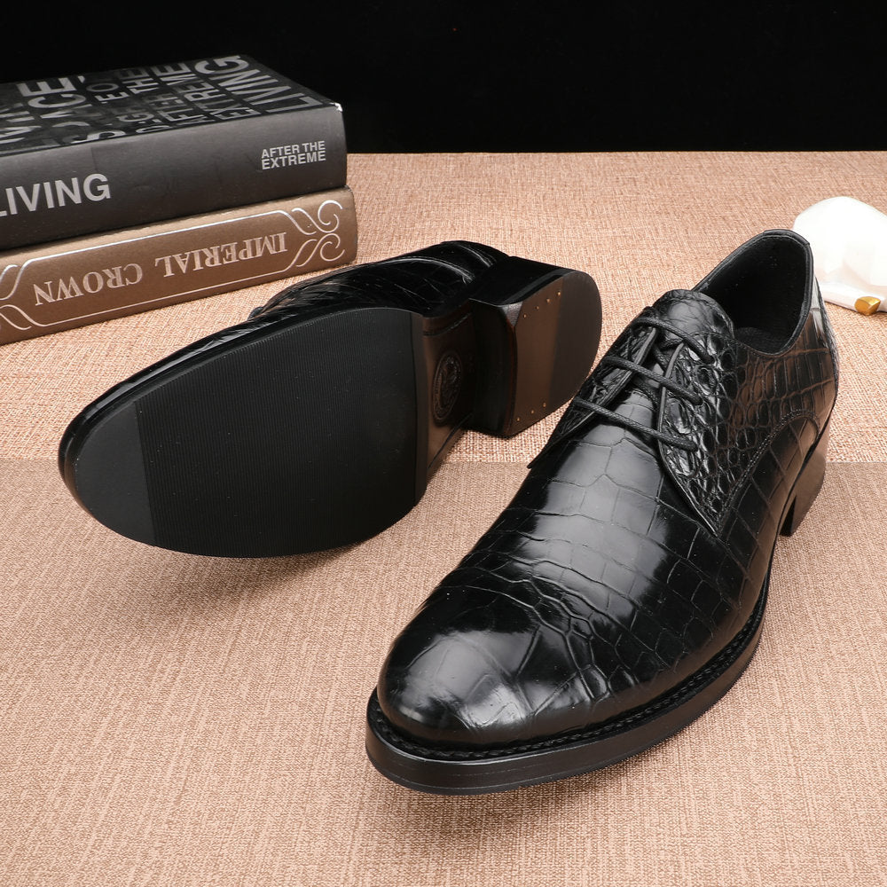 Crocodile Belly Skin Men's Leather Shoes Made of Genuine Leather Luxury Formal Business Shoes