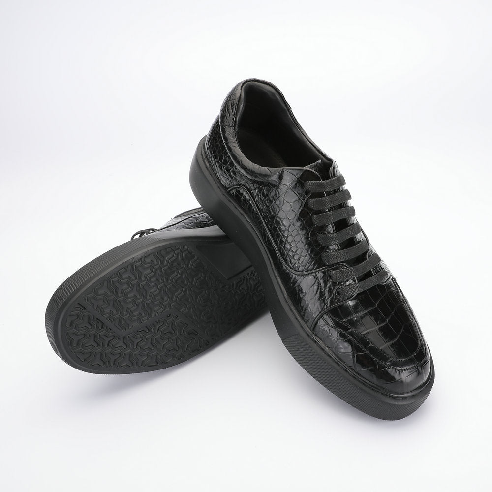 Autumn/Winter New Crocodile Belly Skin Men's Casual Shoes Genuine Leather Leather Shoes Fashion Business Shoes