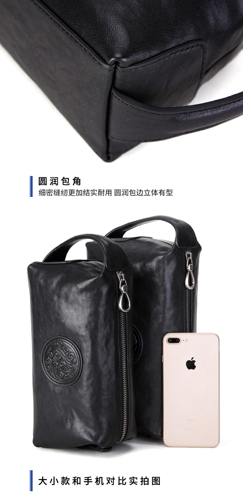 Men's Handbag Genuine Leather Cowhide Large Capacity Business High Quality Fashion Men's Bag