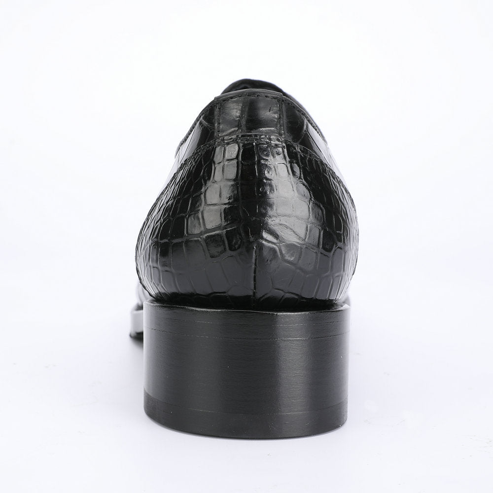 Crocodile Belly Skin Men's Leather Shoes Made of Genuine Leather Luxury Formal Business Shoes