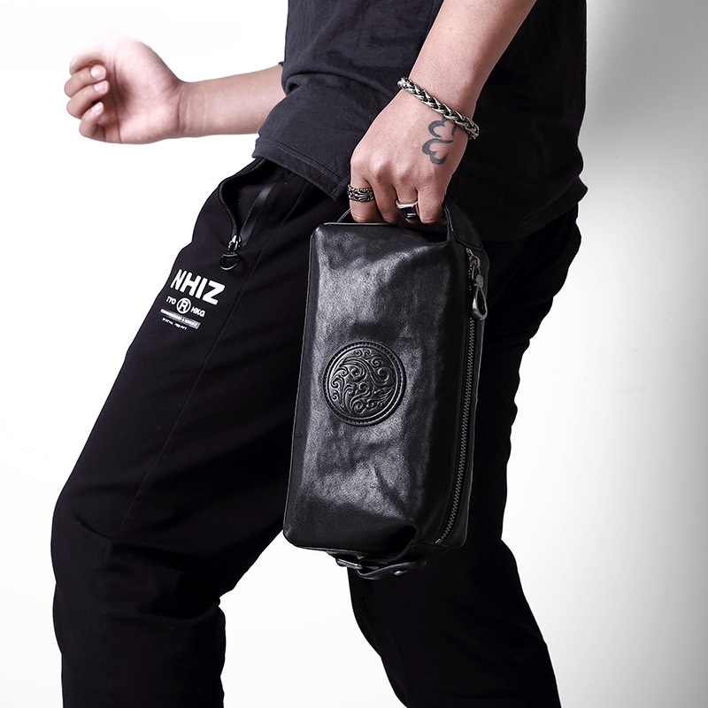Men's Handbag Genuine Leather Cowhide Large Capacity Business High Quality Fashion Men's Bag