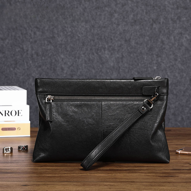 Men's handbag genuine leather cowhide business casual fashion large capacity men's wallet