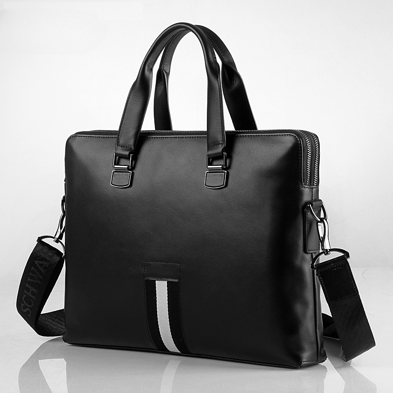 Men's Business Briefcase Made of Cowhide Genuine Leather High Quality Men's Handbag Handbag Computer Bag