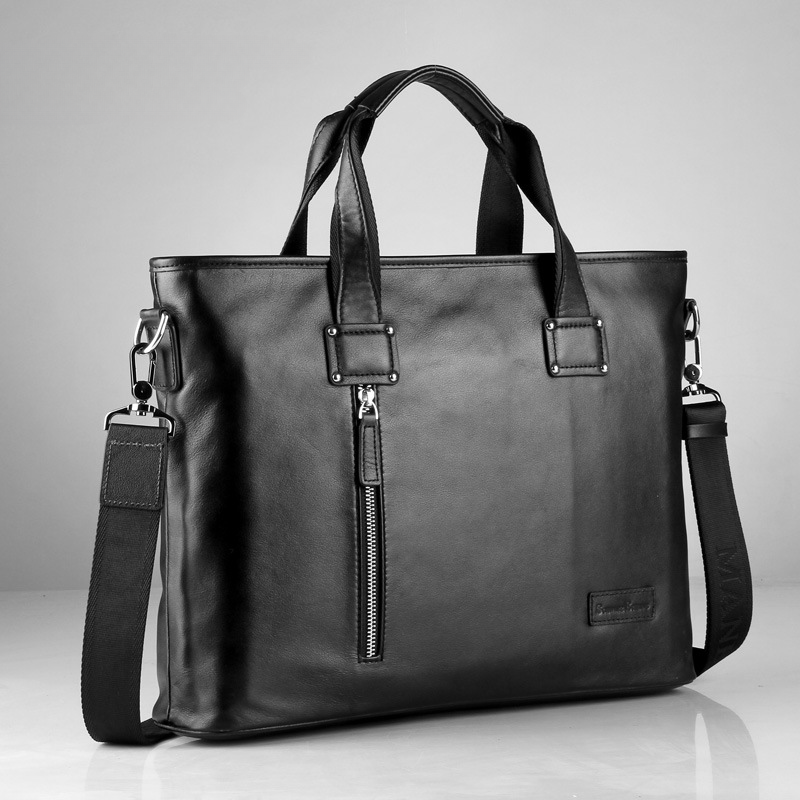 Men's Handbag Genuine Cowhide Leather Handbag Computer Bag Men's Business Briefcase