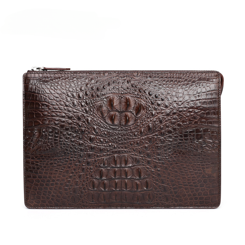 Siamese Crocodile Skin Genuine Leather Men's Bag Casual Commuting Business Handbag