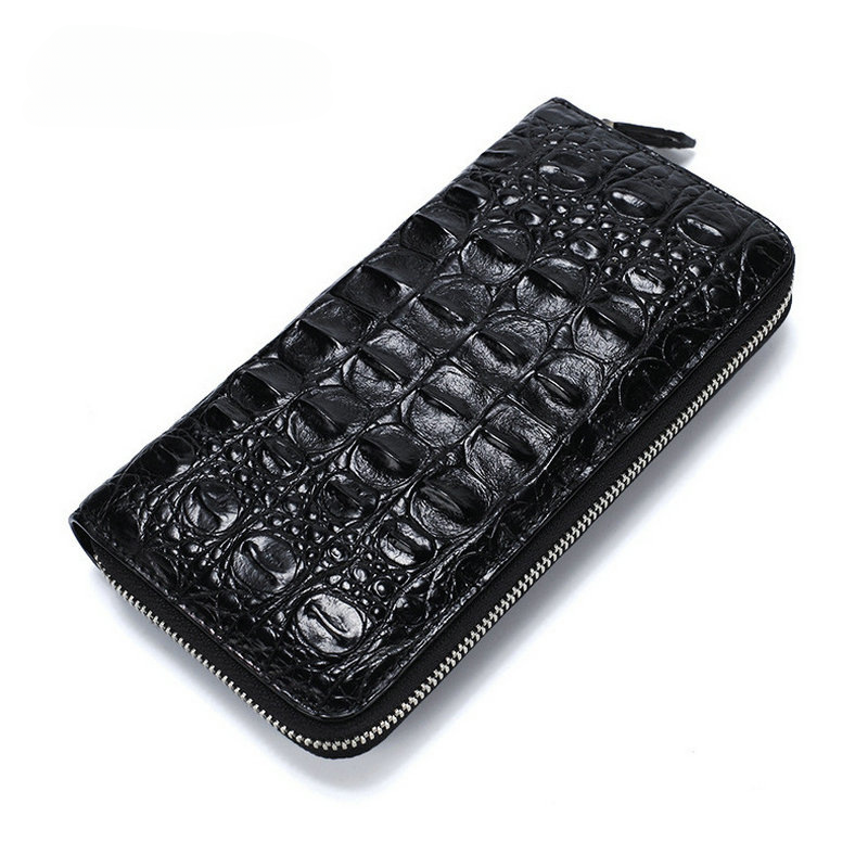 Siamese crocodile skin men's long wallet genuine leather wallet large capacity wallet