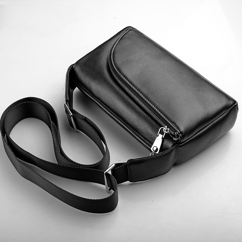 Men's Shoulder Bag Cowhide Genuine Leather Korean Fashion Casual Crossbody Bag