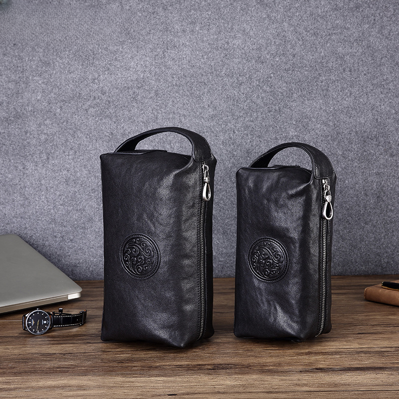 Men's Handbag Genuine Leather Cowhide Large Capacity Business High Quality Fashion Men's Bag
