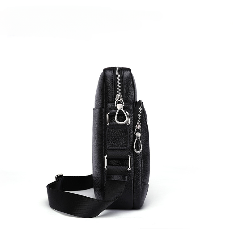 Men's Shoulder Bag Made of Genuine Cowskin Leather Multifunctional Casual Large Capacity Fashion Crossbody Bag