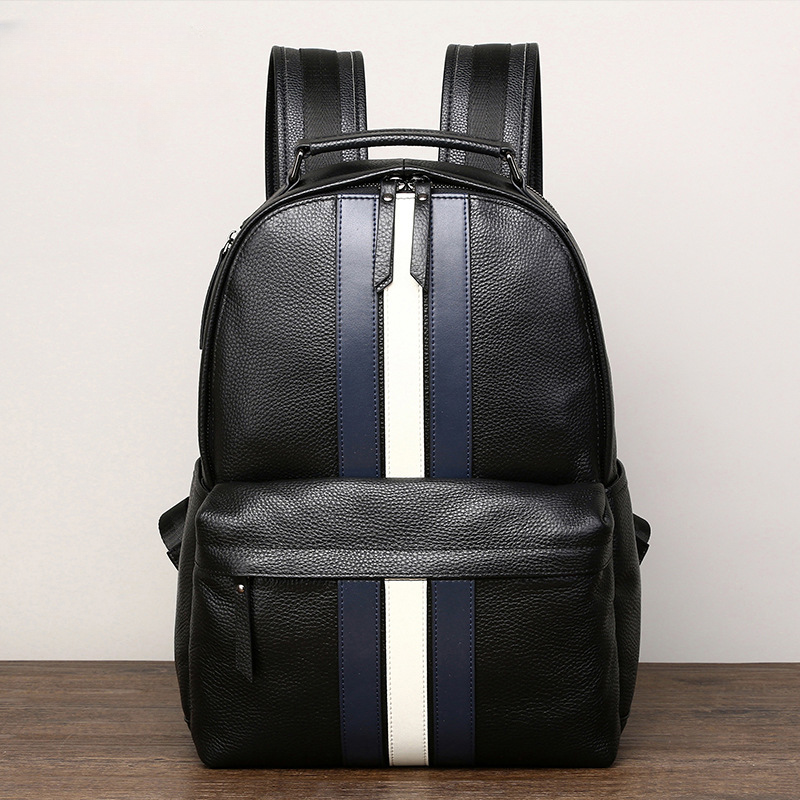 Men's backpack genuine cowhide leather fashion casual travel men's bag