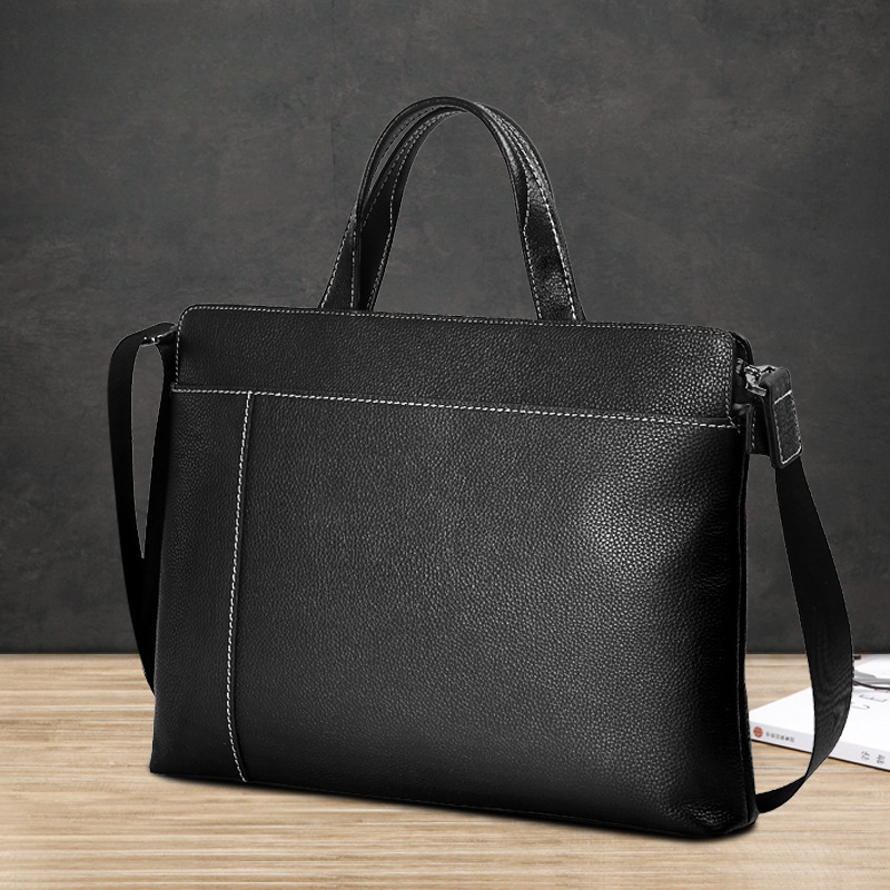 Men's briefcase handbag genuine cowhide leather computer bag business casual men's handbag crossbody bag