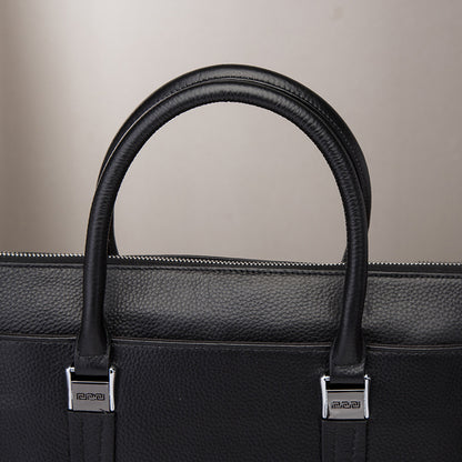 Men's Handbags Cowhide Genuine Leather Business Briefcase Retro Men's Computer Bags 