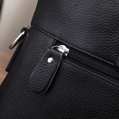 Men's Handbags Cowhide Genuine Leather Business Briefcase Retro Men's Computer Bags 