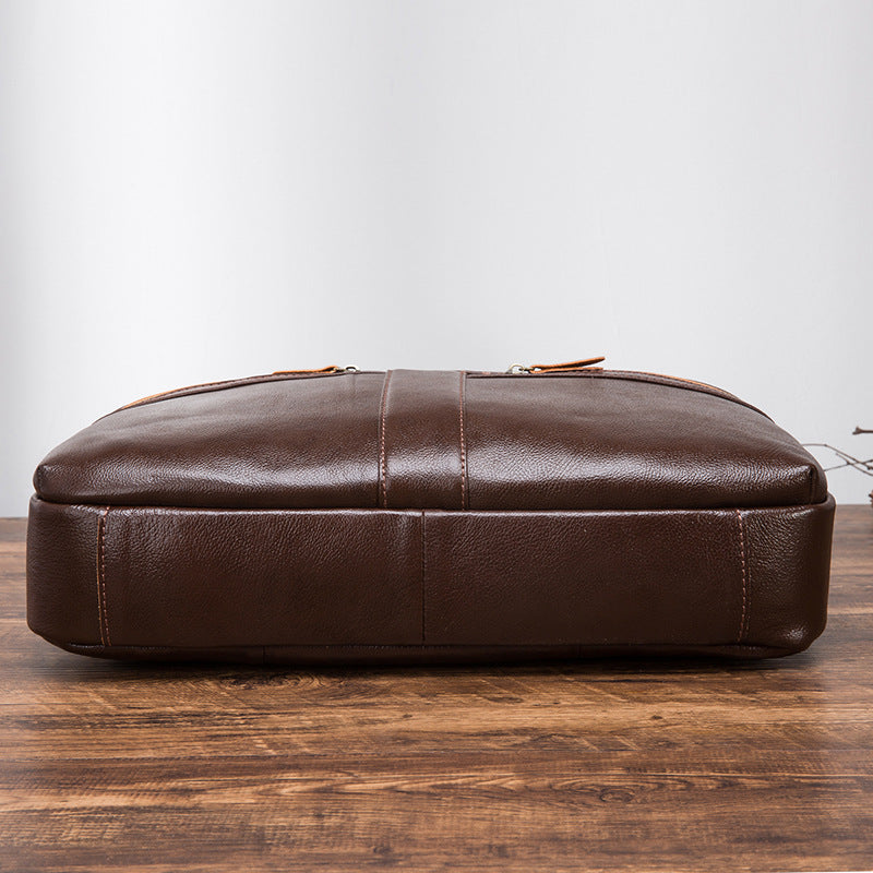 Men's Handbag Business Briefcase Cowhide Genuine Leather Retro Computer Bag for Men 