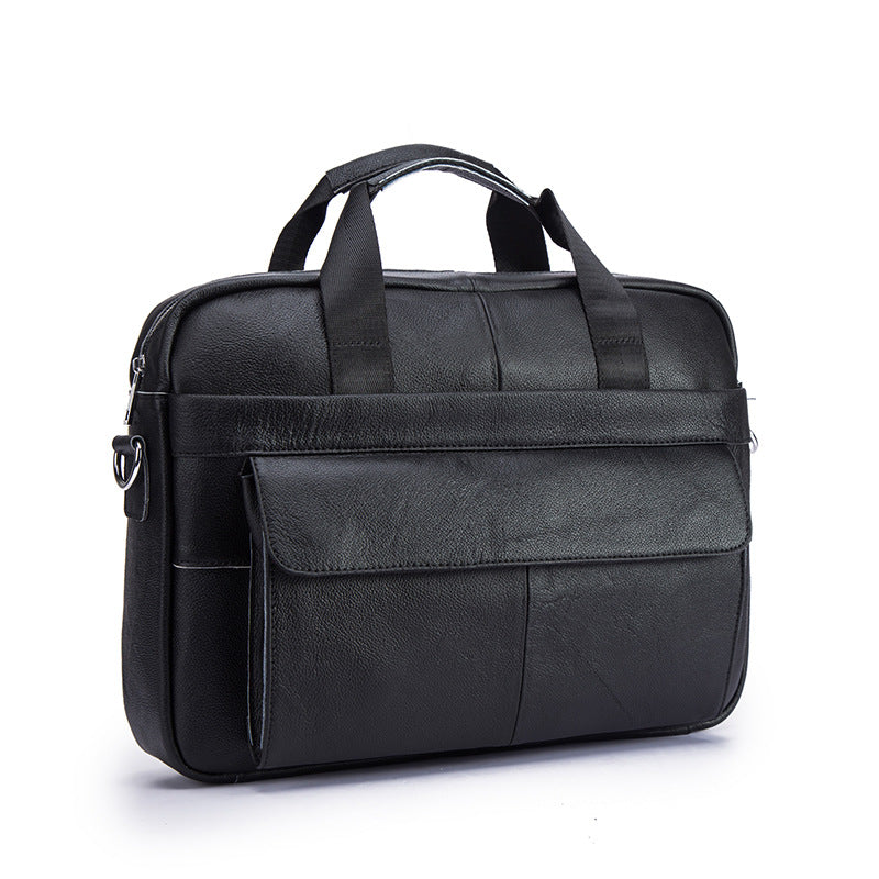 Men's Handbag Briefcase Cowhide Genuine Leather Retro Business Computer Bag for Men 