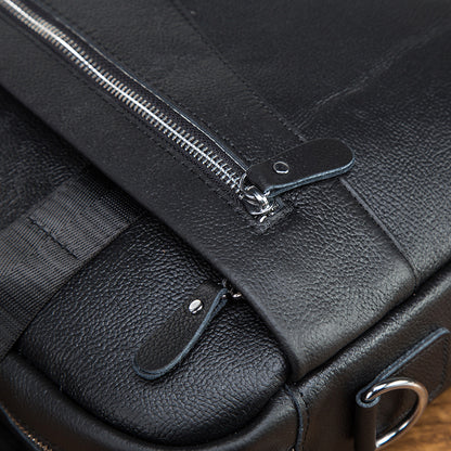 Men's Briefcase Genuine Cowhide Leather Retro Business Handbag Men's Computer Bag 