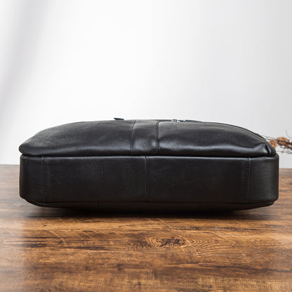 Men's Handbag Business Briefcase Cowhide Genuine Leather Retro Computer Bag for Men 