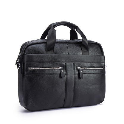 Men's Handbag Business Briefcase Cowhide Genuine Leather Retro Computer Bag for Men 