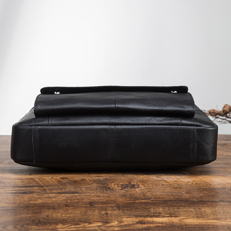 Men's Handbag Briefcase Cowhide Genuine Leather Retro Business Computer Bag for Men 