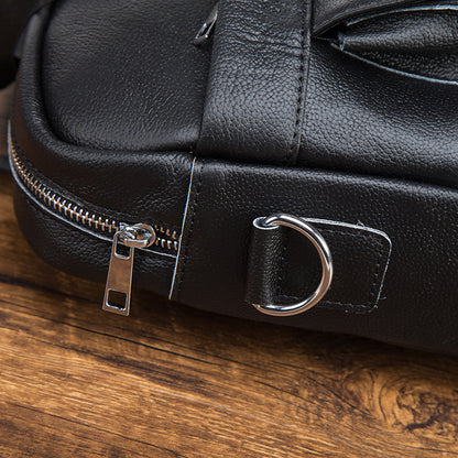 Men's Handbag Briefcase Cowhide Genuine Leather Retro Business Computer Bag for Men 