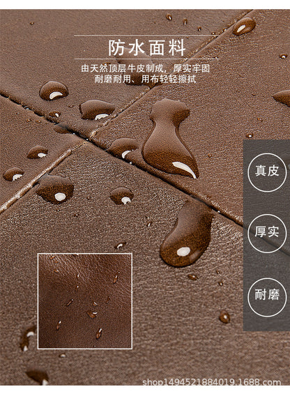 Men's Briefcase Handbag Genuine Cowhide Leather Business Fashion Men's Crossbody Bag Shoulder Bag