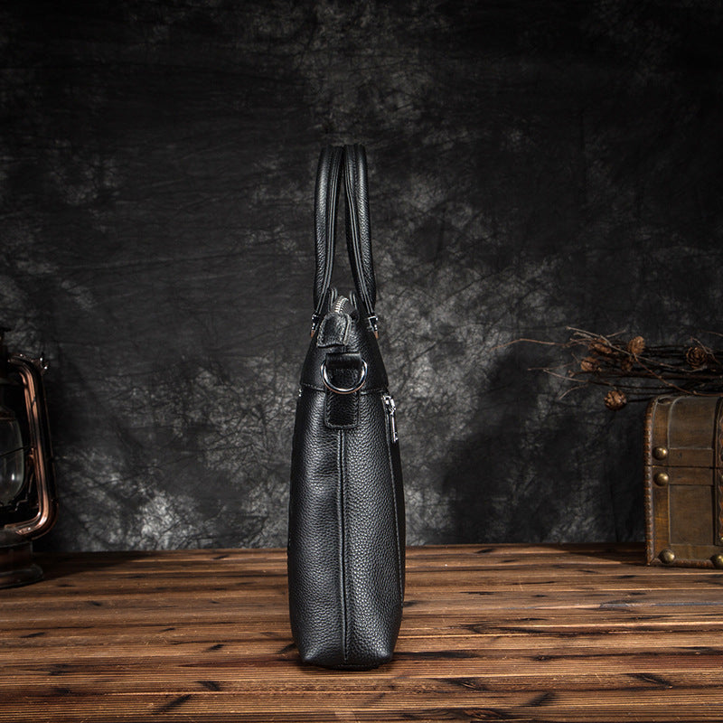 Men's Briefcase Cowhide Genuine Leather Business Handbag Men Computer Bag 