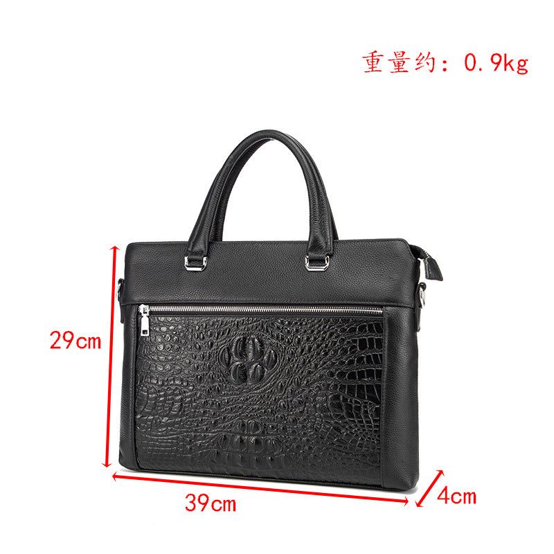 Men's Briefcase Cowhide Genuine Leather Business Handbag Men Computer Bag 