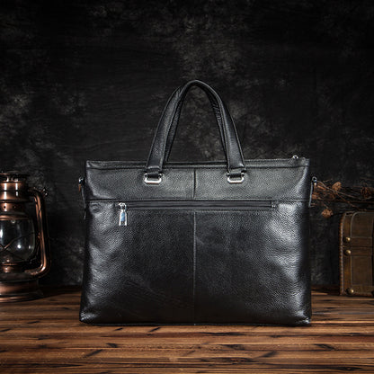 Men's Briefcase Genuine Cowhide Leather Business Computer Bag Men's Handbag 