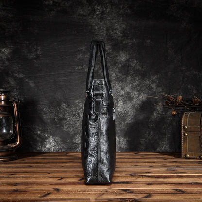 Men's Briefcase Genuine Cowhide Leather Business Computer Bag Men's Handbag 
