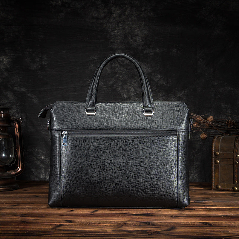 Men's Briefcase Cowhide Genuine Leather Business Handbag Men Computer Bag 