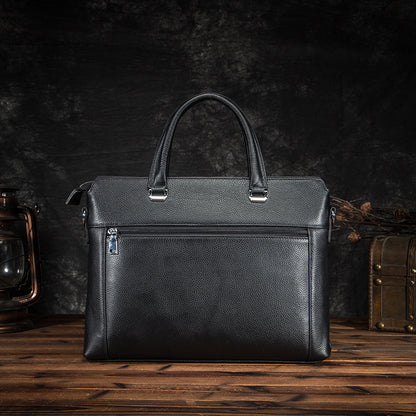 Men's Briefcase Cowhide Genuine Leather Business Handbag Men Computer Bag 