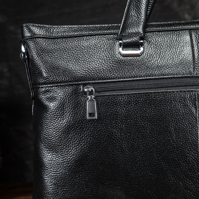 Men's Briefcase Genuine Cowhide Leather Business Computer Bag Men's Handbag 