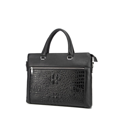 Men's Briefcase Cowhide Genuine Leather Business Handbag Men Computer Bag 