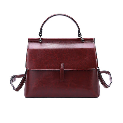 Women's Bag Genuine Leather Crossbody Boston Bag Casual Handbag Fashion Shoulder Bag.Pochette