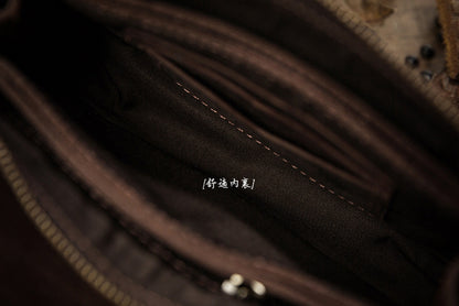 Men's Wallet Genuine Cowhide Leather Handmade Original Crazy Horse Clutch Bag Retro Mobile Phone Bag Men's Wallet 