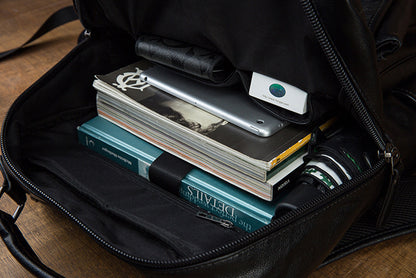 Men's Rucksack Original Handmade Genuine Cowhide Leather Simple Casual Computer Bag Large Capacity Travel Bag for Men 