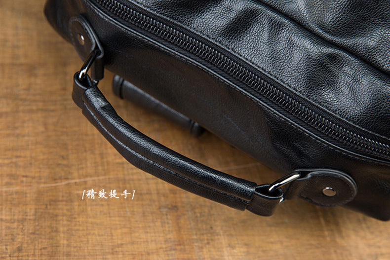 Men's Rucksack Original Handmade Genuine Cowhide Leather Simple Casual Computer Bag Large Capacity Travel Bag for Men 