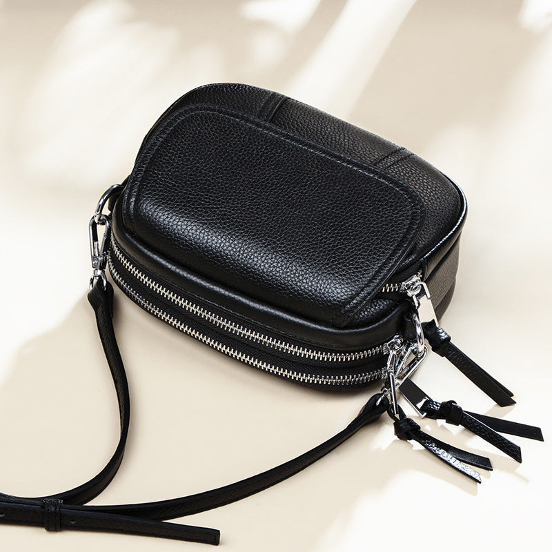 Genuine leather women's bag fashion small bag crossbody bag casual shoulder bag that goes with anything. Pochette