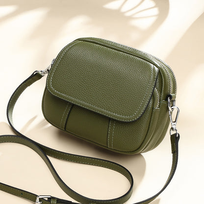 Genuine leather women's bag fashion small bag crossbody bag casual shoulder bag that goes with anything. Pochette