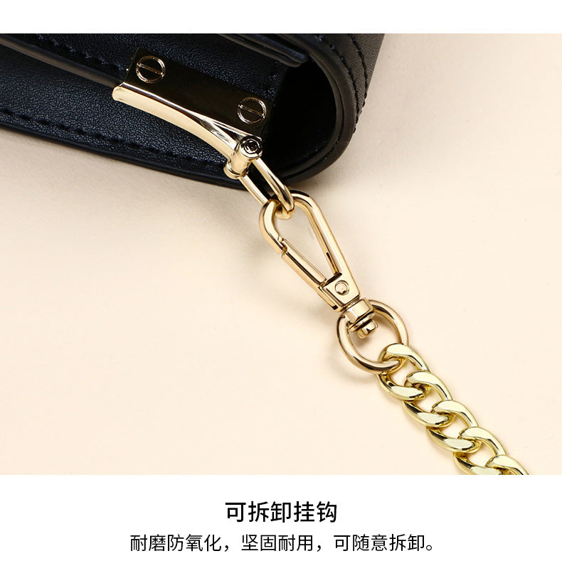 Genuine leather women's chain bag crossbody bag square bag ins fashion shoulder bag that goes with anything. Pochette