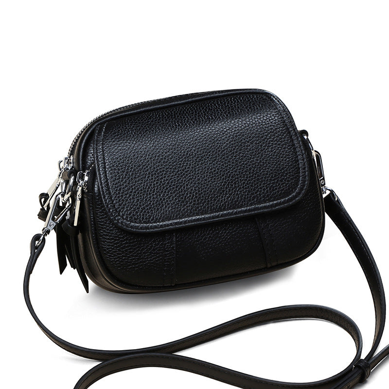 Genuine leather women's bag fashion small bag crossbody bag casual shoulder bag that goes with anything. Pochette