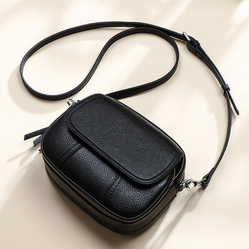 Genuine leather women's bag fashion small bag crossbody bag casual shoulder bag that goes with anything. Pochette