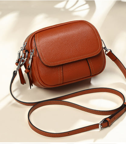 Genuine leather women's bag fashion small bag crossbody bag casual shoulder bag that goes with anything. Pochette