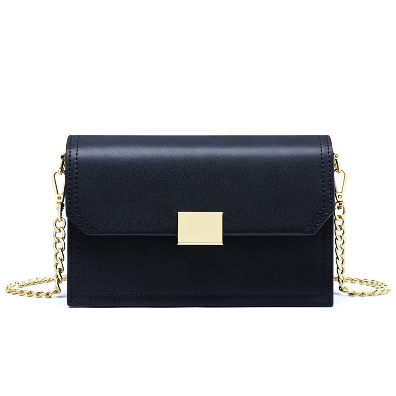 Genuine leather women's chain bag crossbody bag square bag ins fashion shoulder bag that goes with anything. Pochette