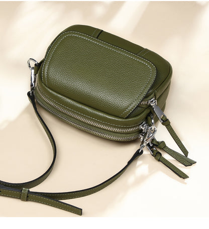 Genuine leather women's bag fashion small bag crossbody bag casual shoulder bag that goes with anything. Pochette